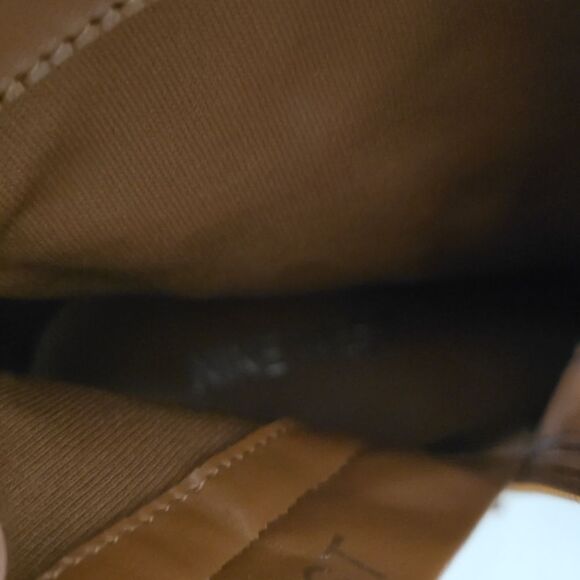 Nine West Women’s “Nopansy” Brown Leather Boots Side Zip Buckle size 8 - Picture 10 of 11